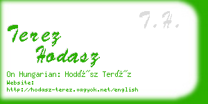 terez hodasz business card